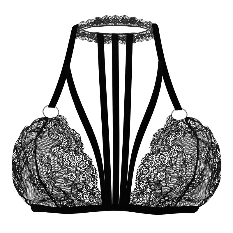 سوتین فانتزی زنانه مدل گیپور هارنس دار