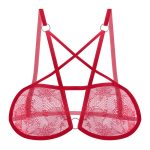 سوتین فانتزی زنانه مدل هارنسی گیپور طرح بند ستاره ای کد 250