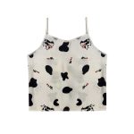 لباس خواب زنانه ساتن طرح گاوی همراه با کش مو - Image 2