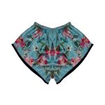 لباس خواب زنانه مدل ساتن گلدار رنگ مشکی - Image 2