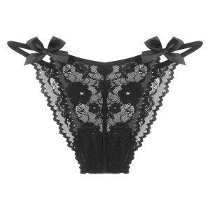 شورت فانتزی زنانه مدل گیپور پاپیون دار پشت باز