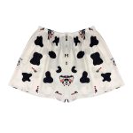 لباس خواب زنانه ساتن طرح گاوی همراه با کش مو - Image 3