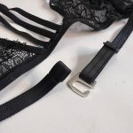 سوتین فانتزی زنانه مدل گیپور هارنس دار مشکی کد 305 - Image 2