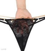 شورت فانتزی زنانه مدل کمر زنجیری مروارید دار - Image 2