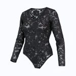 بادی گیپور آستین بلند زنانه مدل گلدار - Image 2