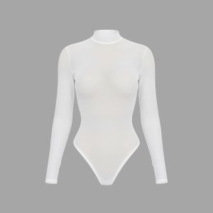 بادی حریر یقه سه سانت سفید