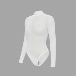 بادی حریر شیشه ای یقه سه سانت سفید کشی - Image 2