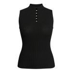 تاپ بافت زنانه مدل نگین دار مشکی