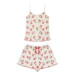 ست تاپ و شلوارک راحتی زنانه گلدار