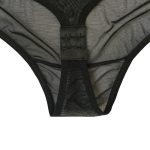 بادی حریر شیشه ای یقه گرد مشکی کشی - Image 3