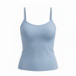 ست تاپ و شلوارک راحتی زنانه رنگ آبی آسمانی - Image 3