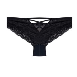 شورت زنانه مدل گیپور پشت بند ضربدری