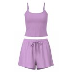 ست تاپ و شلوارک راحتی زنانه یاسی