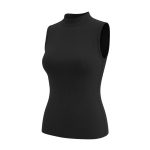 تاپ زنانه مدل کبریتی سایز بندی مشکی یقه 3سانت - Image 3