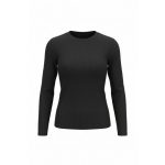 بلوز آستین بلند یقه گرد زنانه مشکی کبریتی