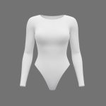 بادی نخی یقه گرد  سفید مه جامه