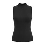 تاپ زنانه مدل کبریتی سایز بندی مشکی یقه 3سانت