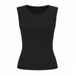 تاپ زنانه مدل یقه گرد کبریتی مشکی سایزبندی