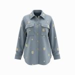 مانتو زنانه مدل جیر طرح چشم کد E1e