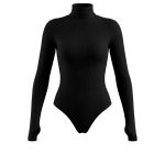 بادی یقه اسکی آستین انگشتی مشکی