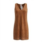 پیراهن زنانه قهوه ای شتری MANGO