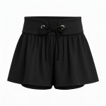 شلوارک مشکی بند دار MANGO