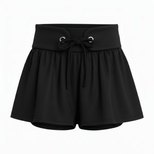 شلوارک مشکی بند دار MANGO