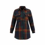 پالتو بدون آستر پشمی زنانه چهارخانه رنگی