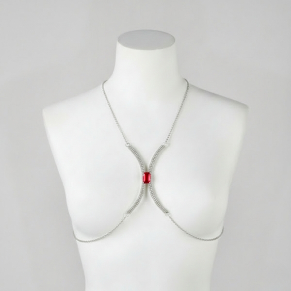 1 زنجیر سینه نگین دار سلویا کد 63 - Image 1