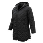 کاپشن زنانه کلاه دار مشکی B1 - Image 2