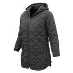 کاپشن زنانه کلاه دار طوسی B1 - Image 2