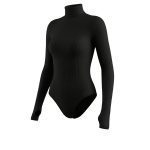 بادی یقه اسکی آستین انگشتی مشکی - Image 2