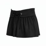 شلوارک مشکی بند دار MANGO - Image 2