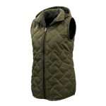 پافر بلند زنانه کلاه دار سبز زیتونی - Image 2