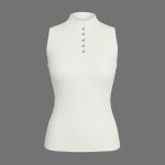 تاپ بافت زنانه مدل نگین دار سفید