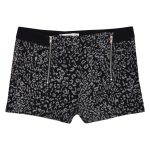 شلوارک پلنگی مشکی MANGO