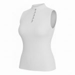 تاپ بافت زنانه مدل نگین دار سفید - Image 2