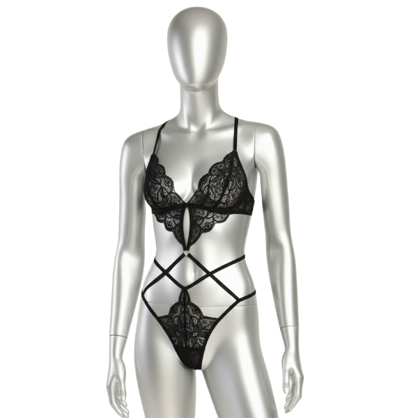 Untitled design (13) بادی فانتزی گیپور بندی حلقه دار تیکی T2523 - Image 1