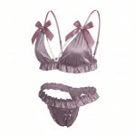 ست شورت و سوتین ساتن مرواریدی پوست پیازی فلور 2017 - Image 2