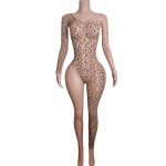 لباس خواب فانتزی فیش نت پلنگی غیر قرینه - Image 2