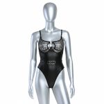 بادی فانتزی لاتکس زیپ دار مشکی پرن 1045 - Image 3