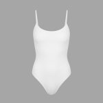 بادی نخی آستین بندی سفید مه جامه