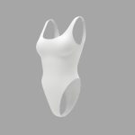 بادی نخی حلقه ای یقه گرد سفید مه جامه - Image 2