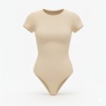 بادی نخی آستین کوتاه یقه گرد کرم مه جامه