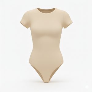 بادی نخی آستین کوتاه یقه گرد کرم مه جامه