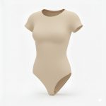 بادی نخی آستین کوتاه یقه گرد کرم مه جامه - Image 2