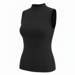 تاپ زنانه یقه سه سانت کبریتی مشکی - Image 2