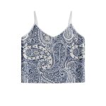 لباس خواب زنانه ساتن طرح بته جقه با کش مو - Image 2