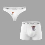 ست شورت کاپلی نخی طرح تام و جری سفید