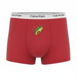 ست شورت کاپلی نخی طرح آواکادو قرمز - Image 2